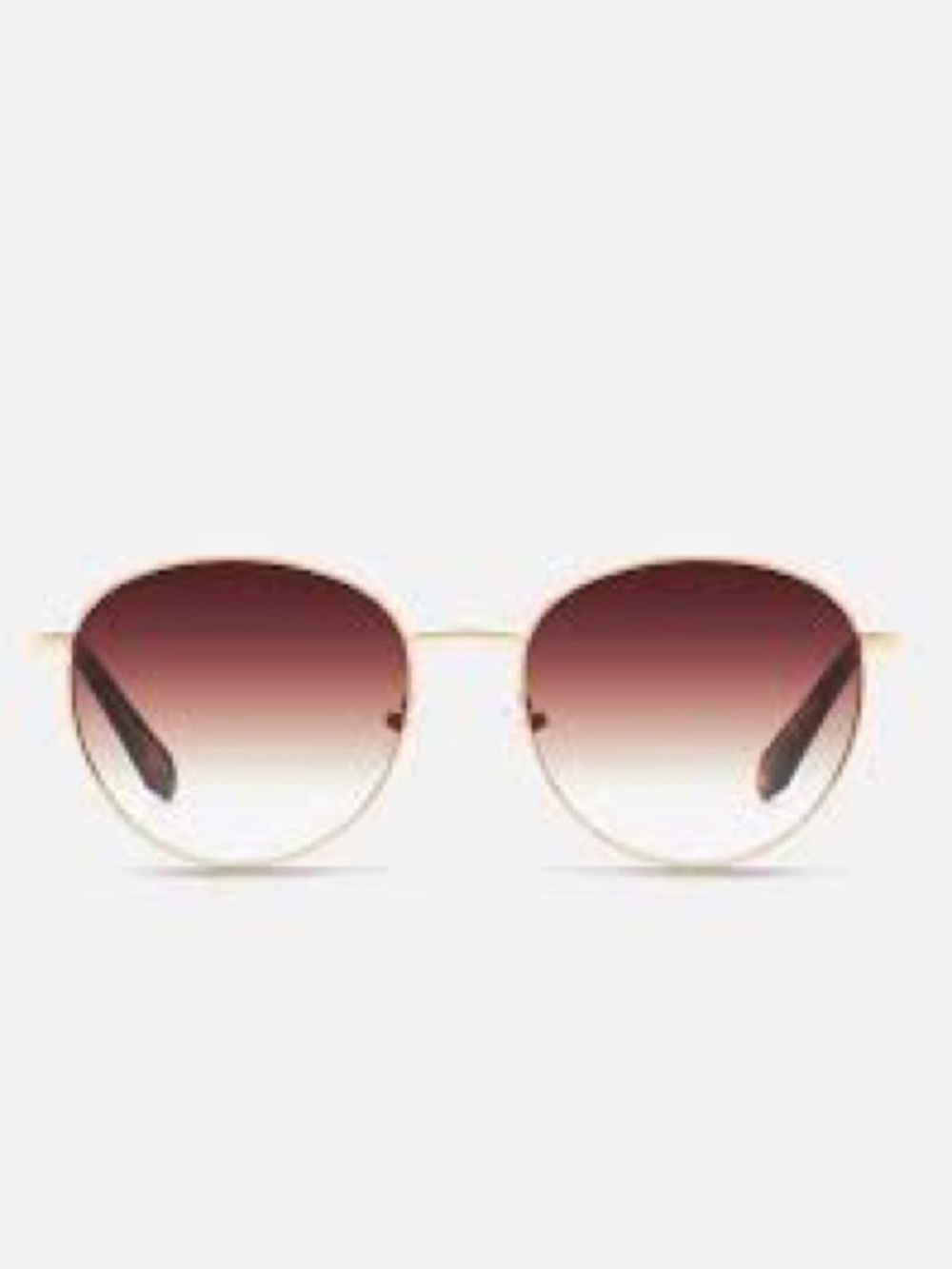 NEW Quay Australia LOOP ME IN Gold Frame/Brown Fade Lens